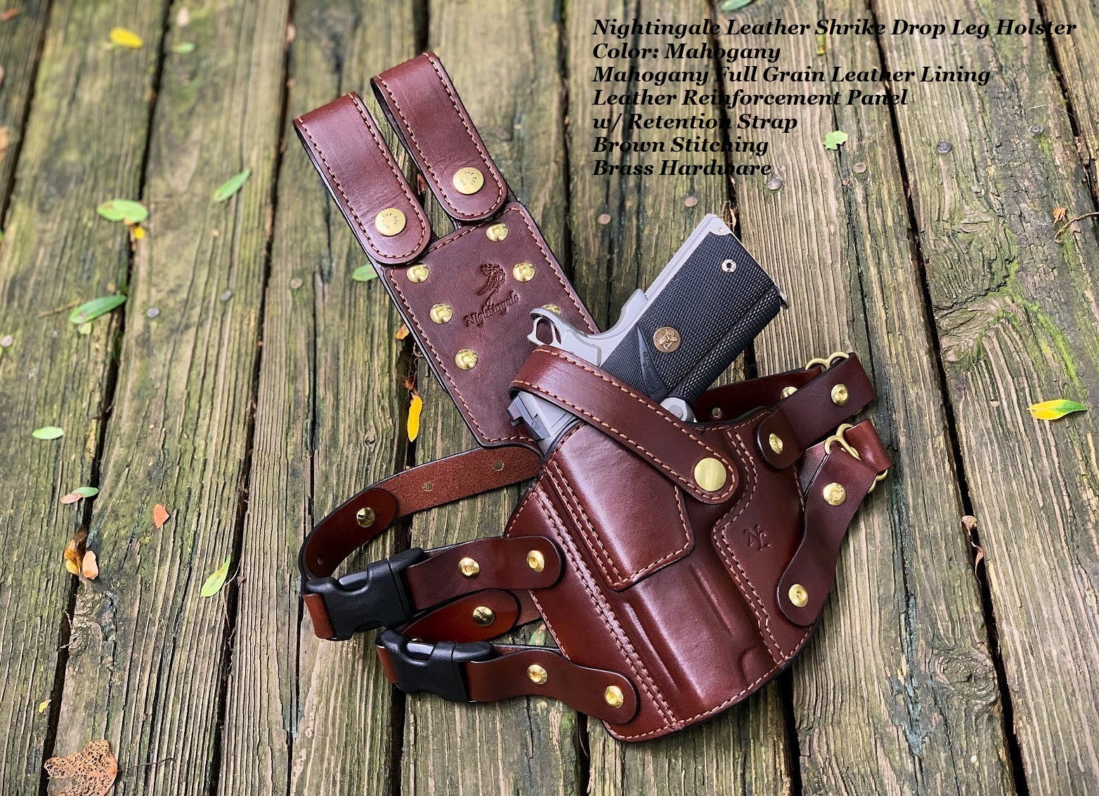 Shrike Drop Leg Holster Nightingale Leather Co. Shrike Drop Leg Holster Nightingale Leather Co.