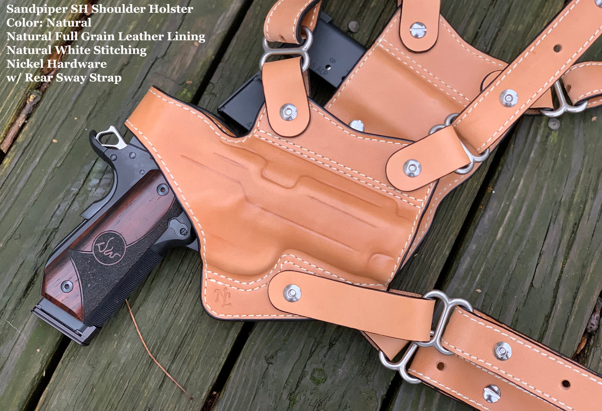 Sandpiper SH Shoulder Holster System :Shoulder Harness – Nightingale Leather  Co.